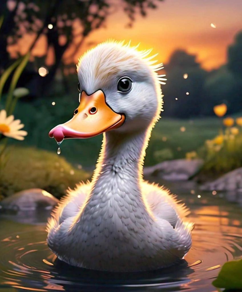 The Ugly duckling had A Beautiful Transformation into a swan