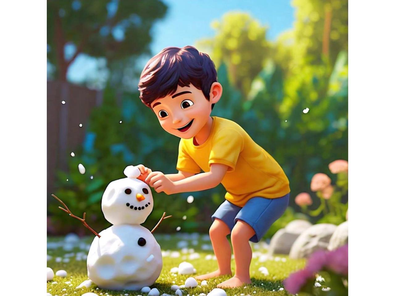 Leo And The Summer Snowman | A Christmas Story For Kids