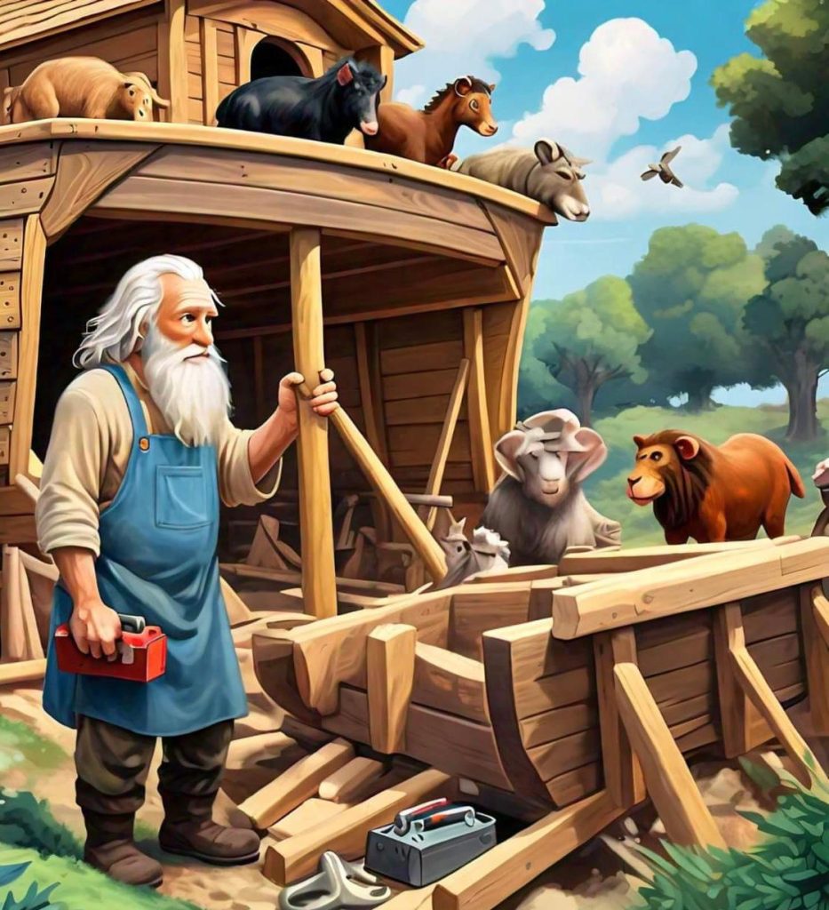 Noah listened to God and began building the ark