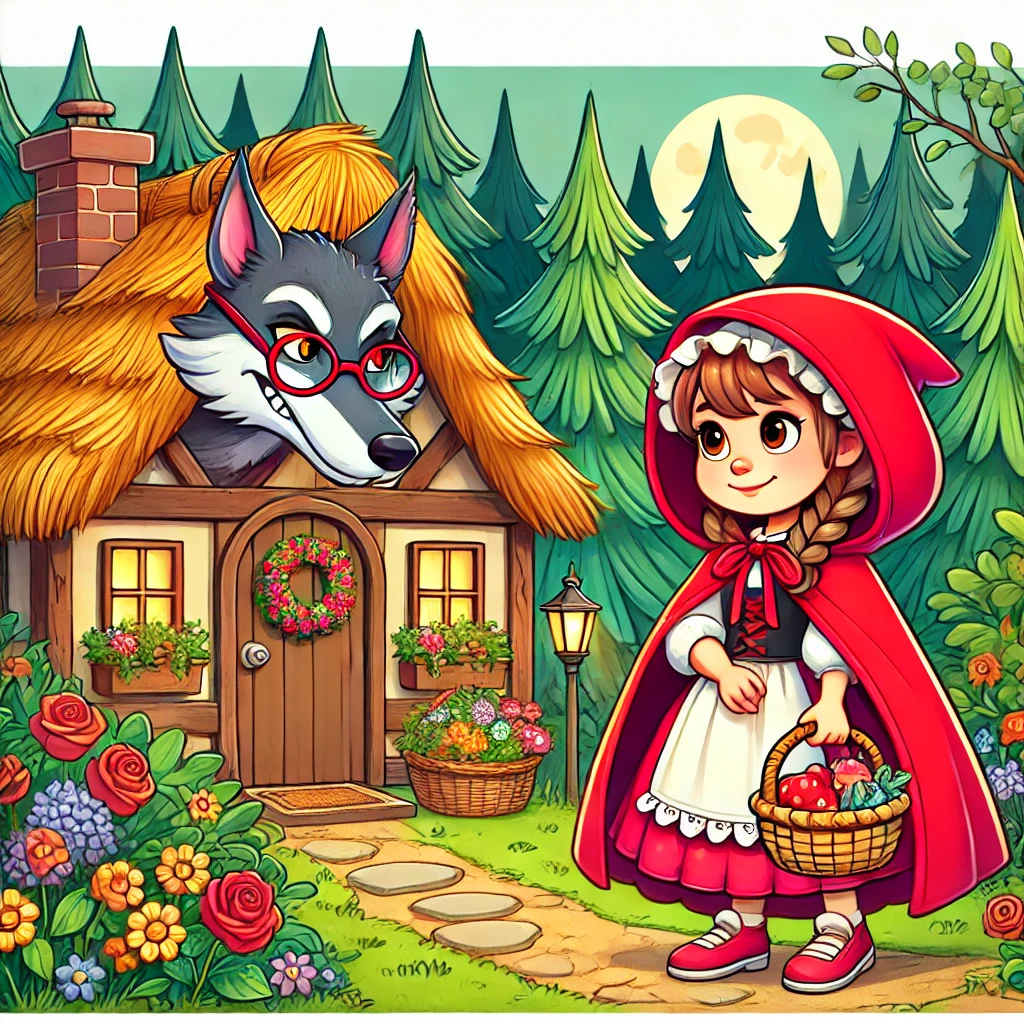 The Wolf's Sneaky Plan on little red riding hood