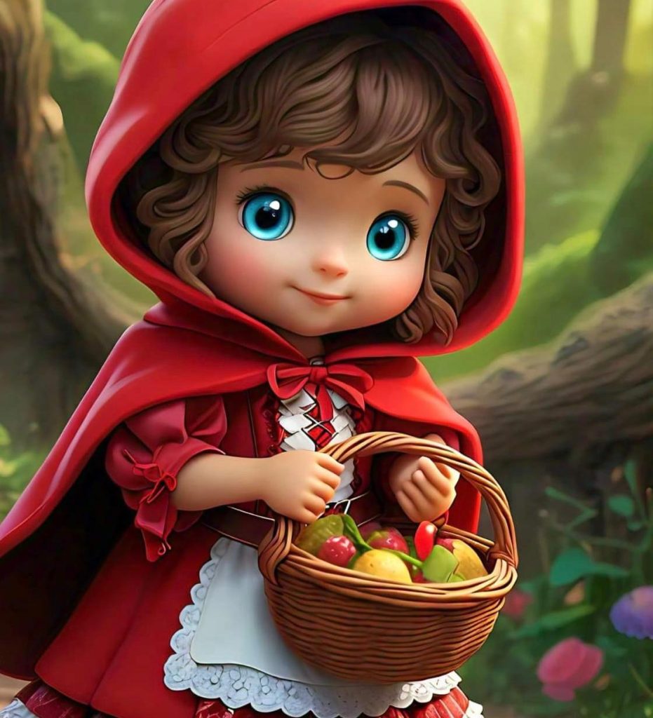 Little red riding hood Walking Through the Forest