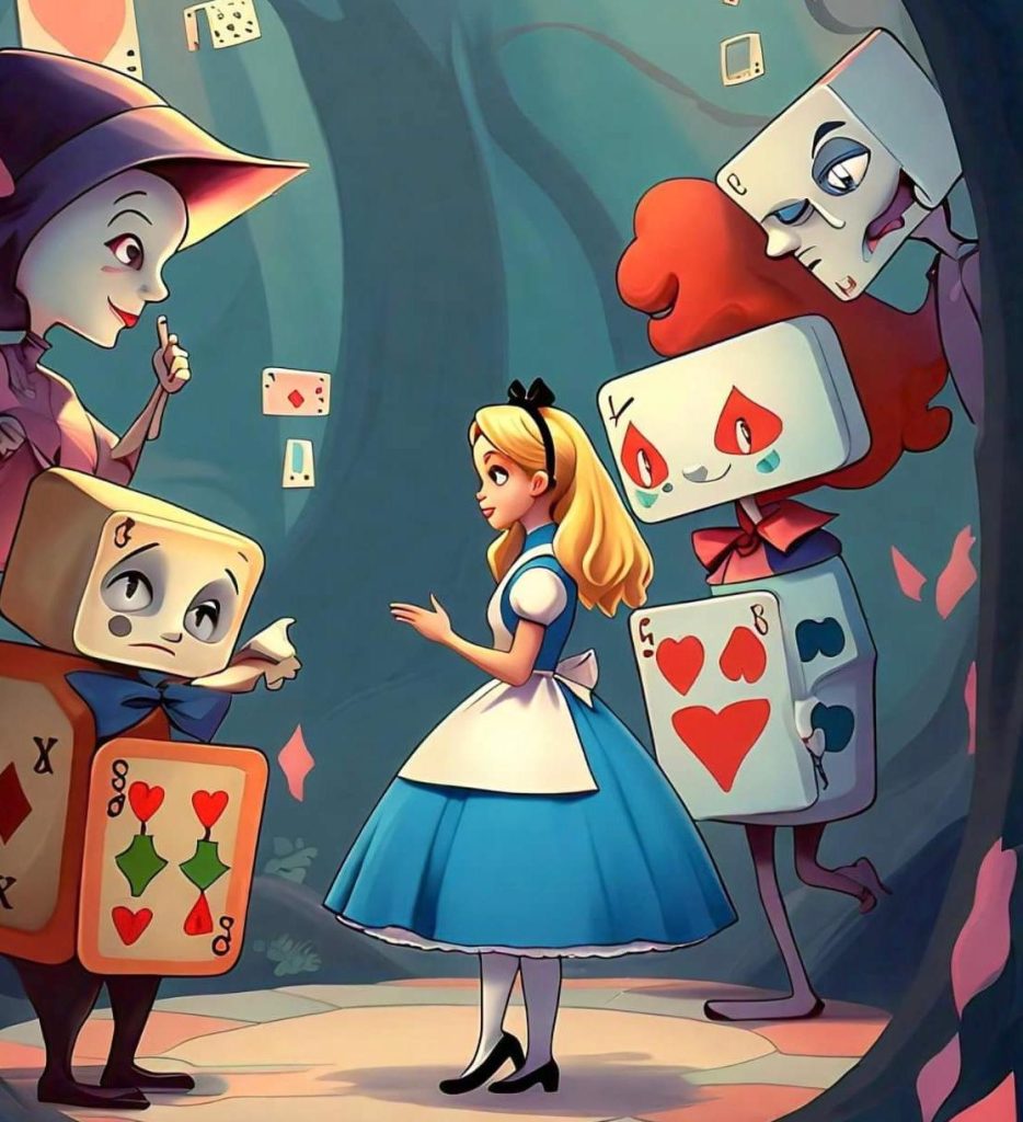 Alice in the wonderland, Meeting New Friends and Facing Challenges.