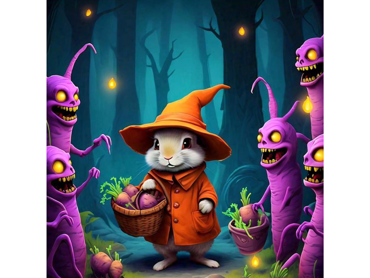 Jasper And The Creepy Carrots, A Short Halloween Story For Kids