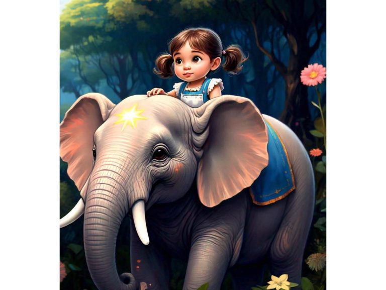 The Adventure of Luna and the Starlight Elephant, A Bedtime Story for Kids Lesson on Courage