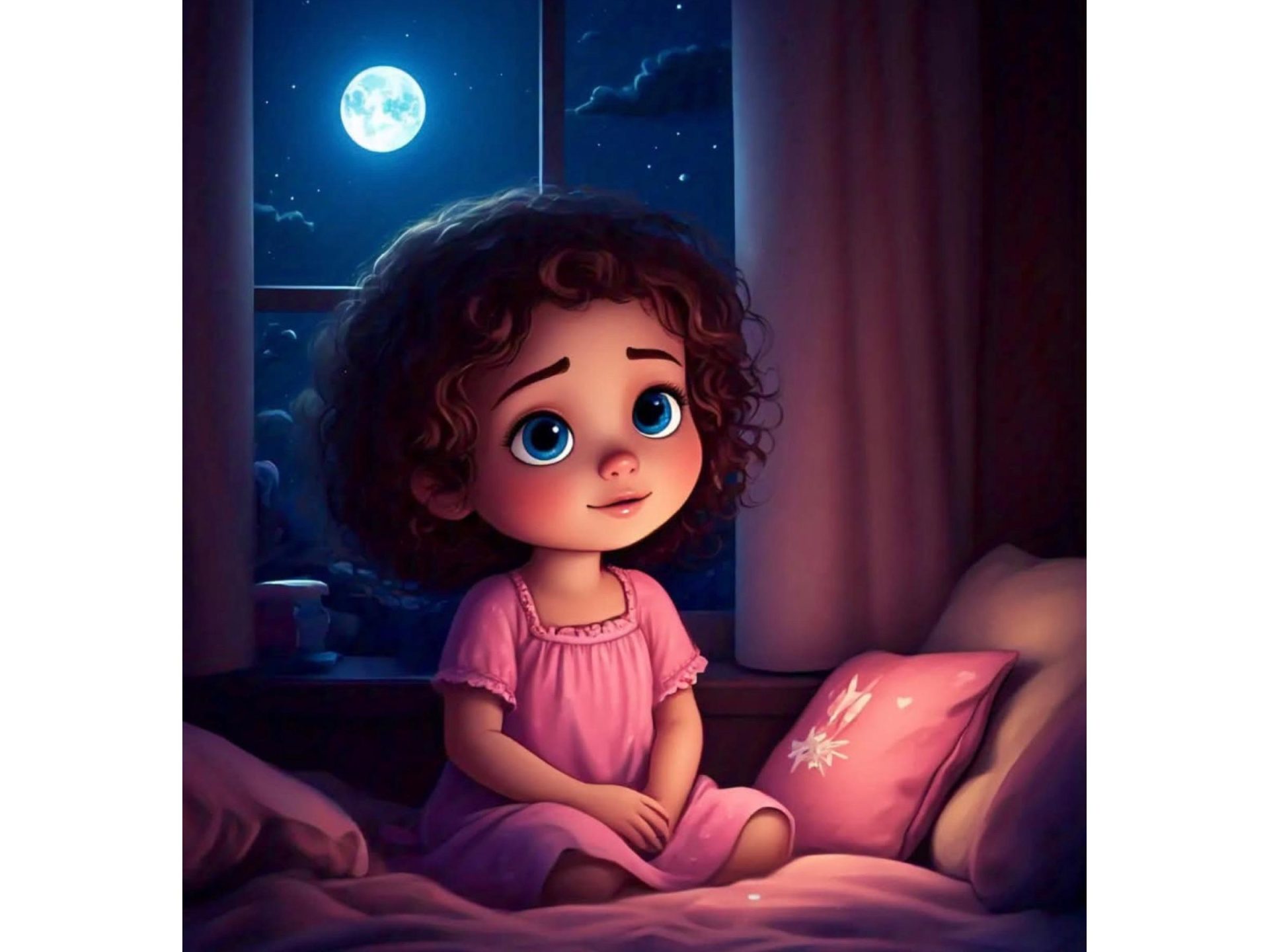 Bella and the Moon's Lost Smile, A Magical Bedtime Story for Kids .