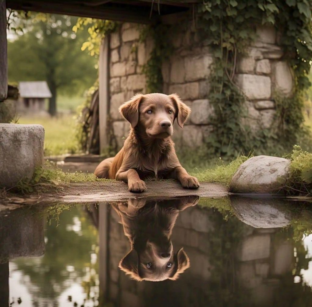 The Dogβs Reflection in the Well, a bedtime story for children.