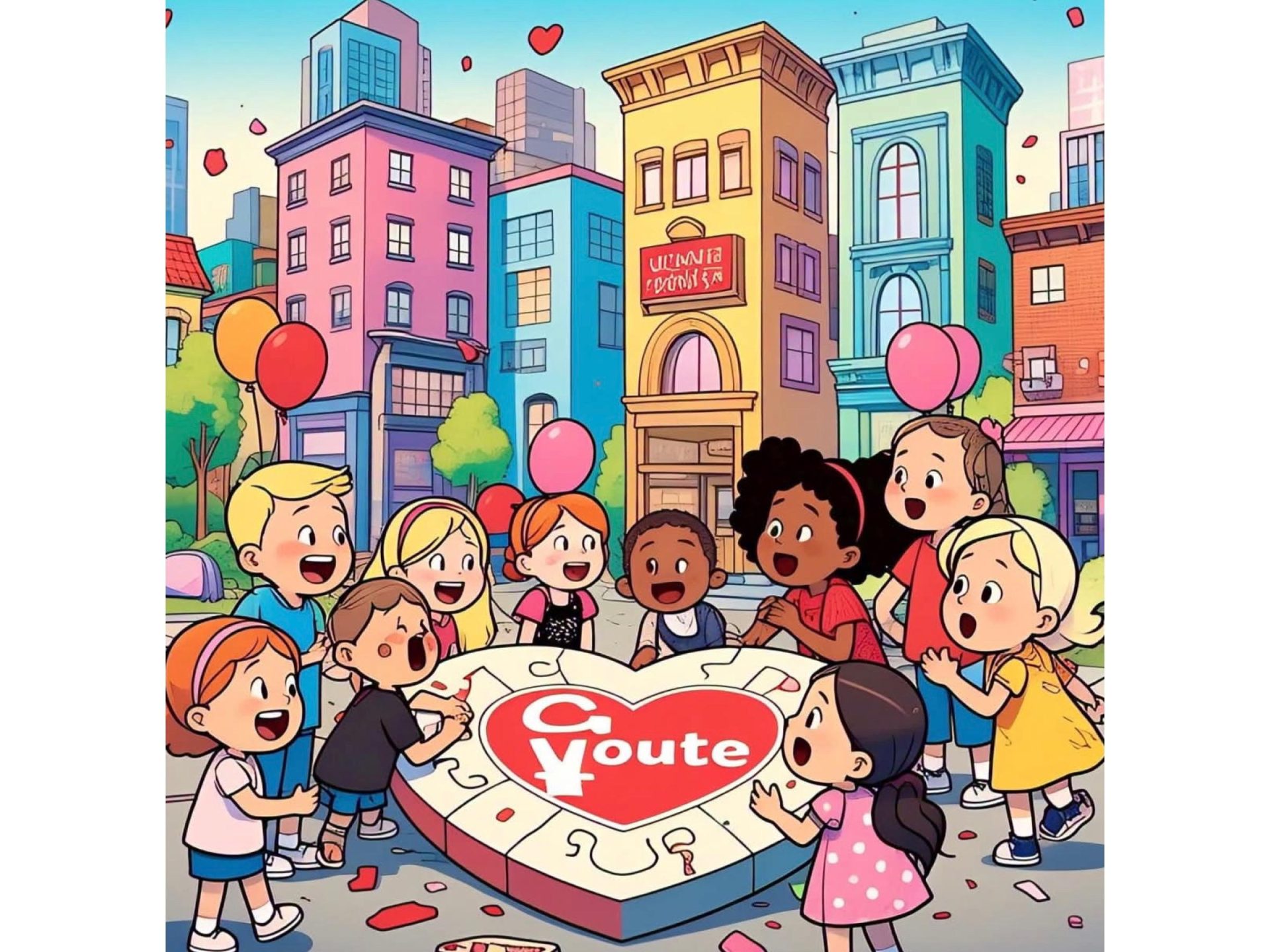 The Heart-Shaped Clue Hunt, A Valentine's Day Story for Kids.