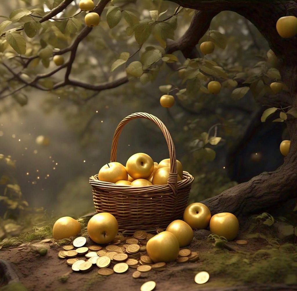 basket of golden apples, a short story for kids.