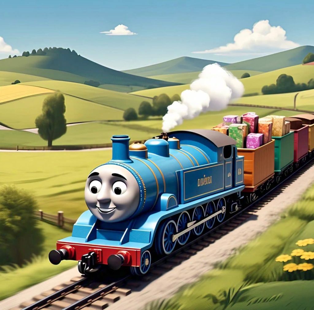 small blue engine came forward, a short success story for kids.