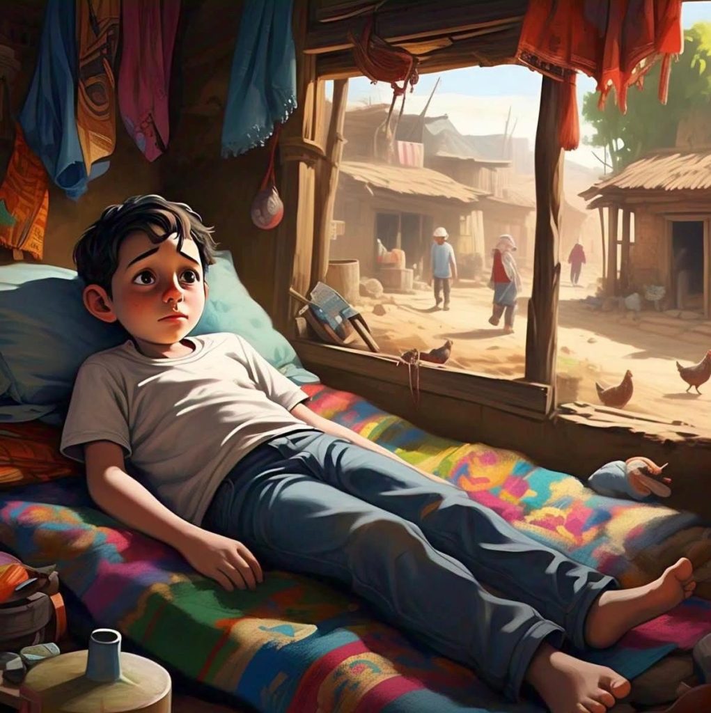 The Sick Boy in the Village, A bedtime story for kids.