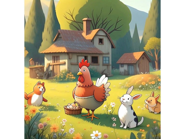 The Little Red Hen, A Short Bedtime Story for Kids.