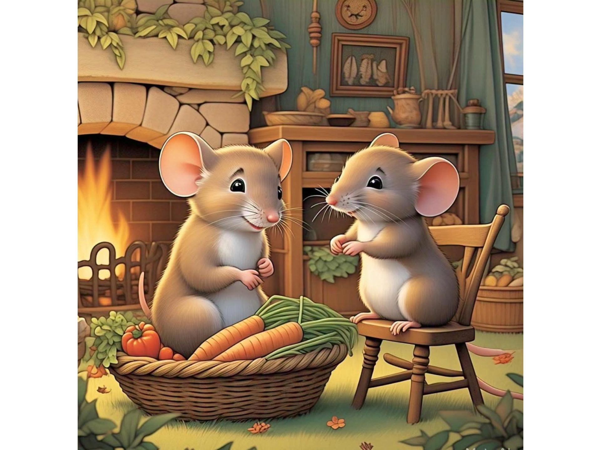 The Town Mouse and the Country Mouse, A Short Bedtime Story for Kids.
