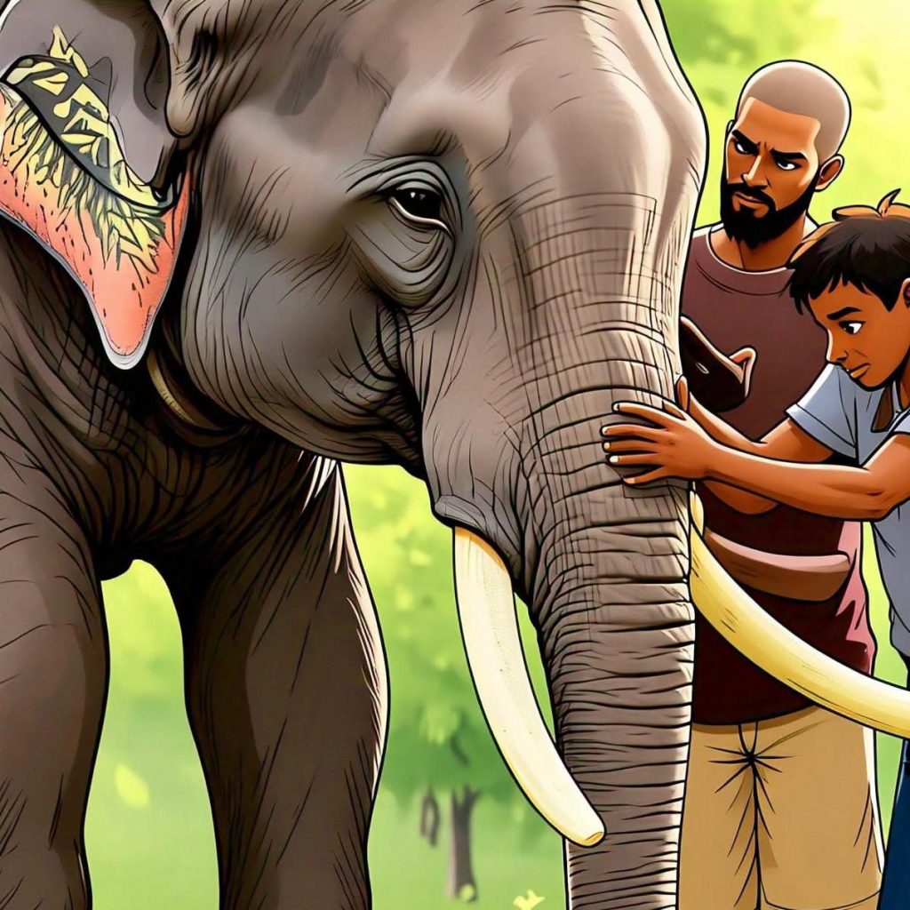 Touching the Elephant, a short moral story for kids.