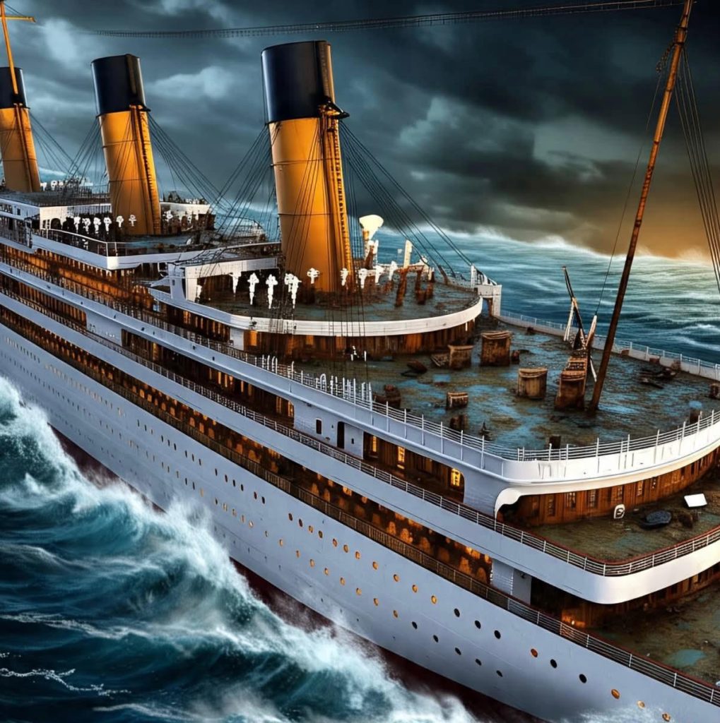 Titanic sinking, a short story for kids.