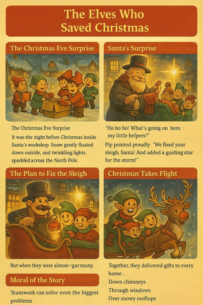 Elves Who Saved Christmas, A Christmas Story for Kids summary