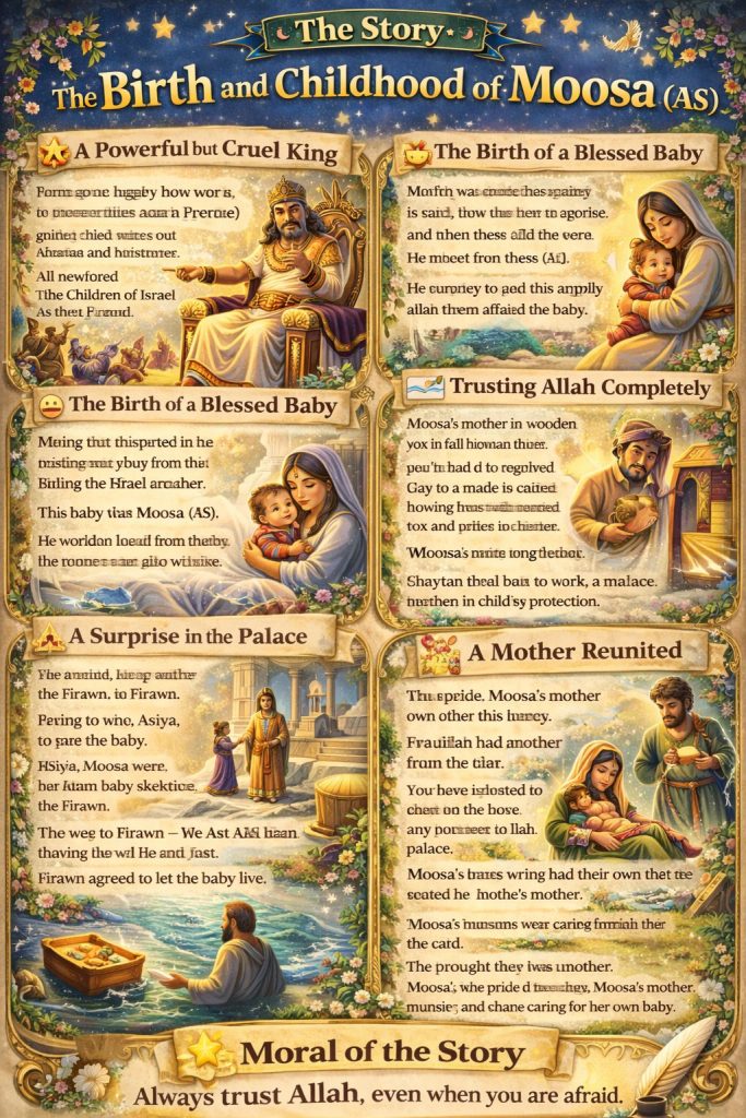 Story of Moosa’s Birth and Childhood