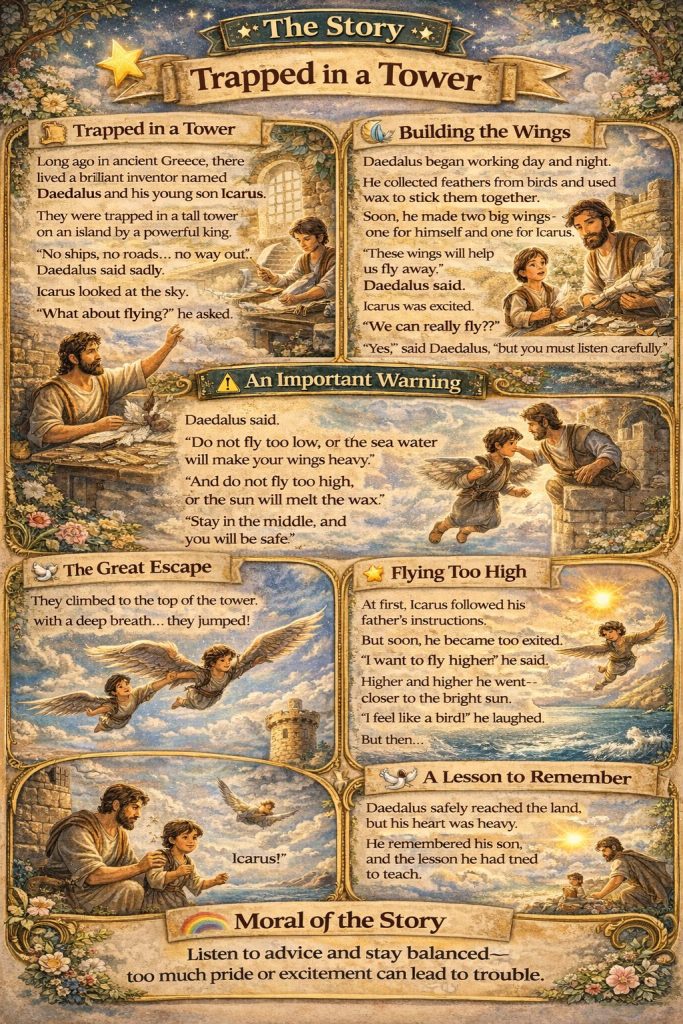 The Story of Icarus and Daedalus for kids
