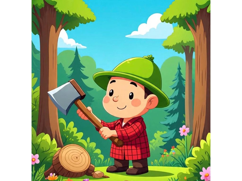 The Honest Woodcutter | A Hindi Story for Kids