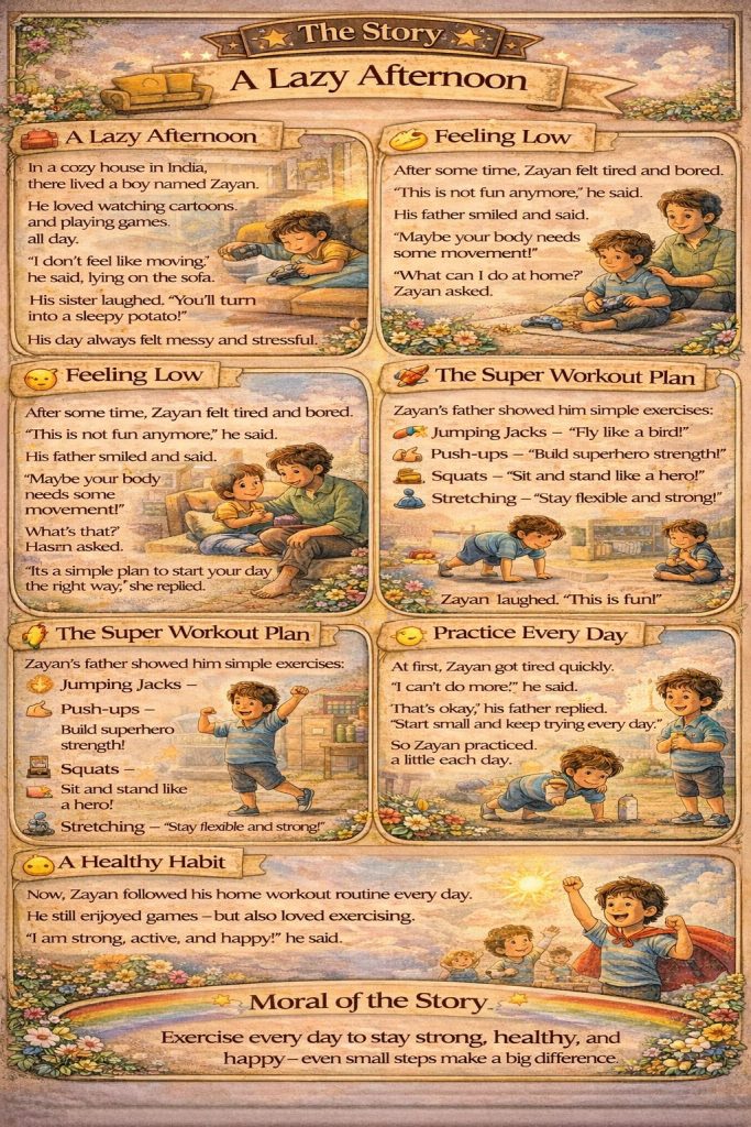 Home Workout&nbsp;Story for Kids