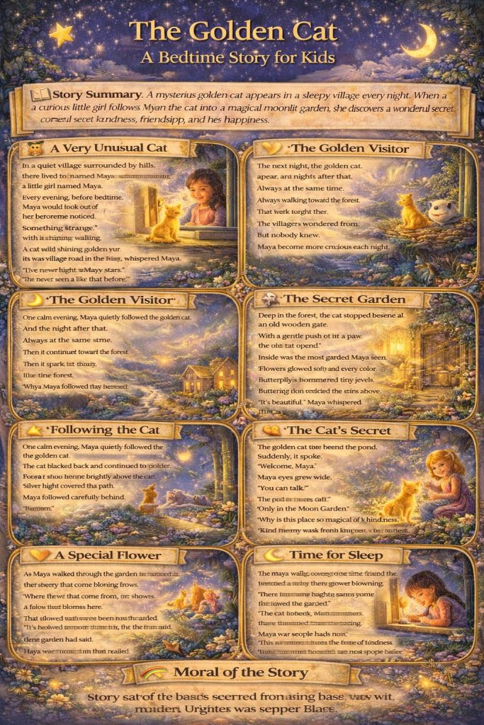 The Golden Cat Story for Kids