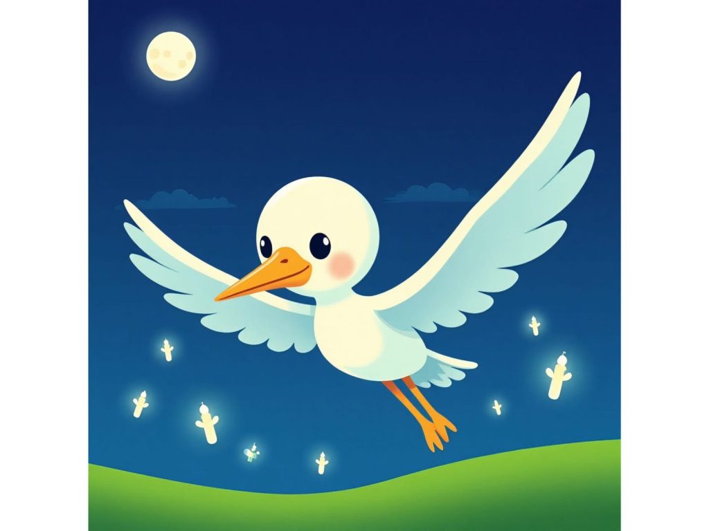 The Little Stork&rsquo;s First Night Flight Bedtime Story for Kids