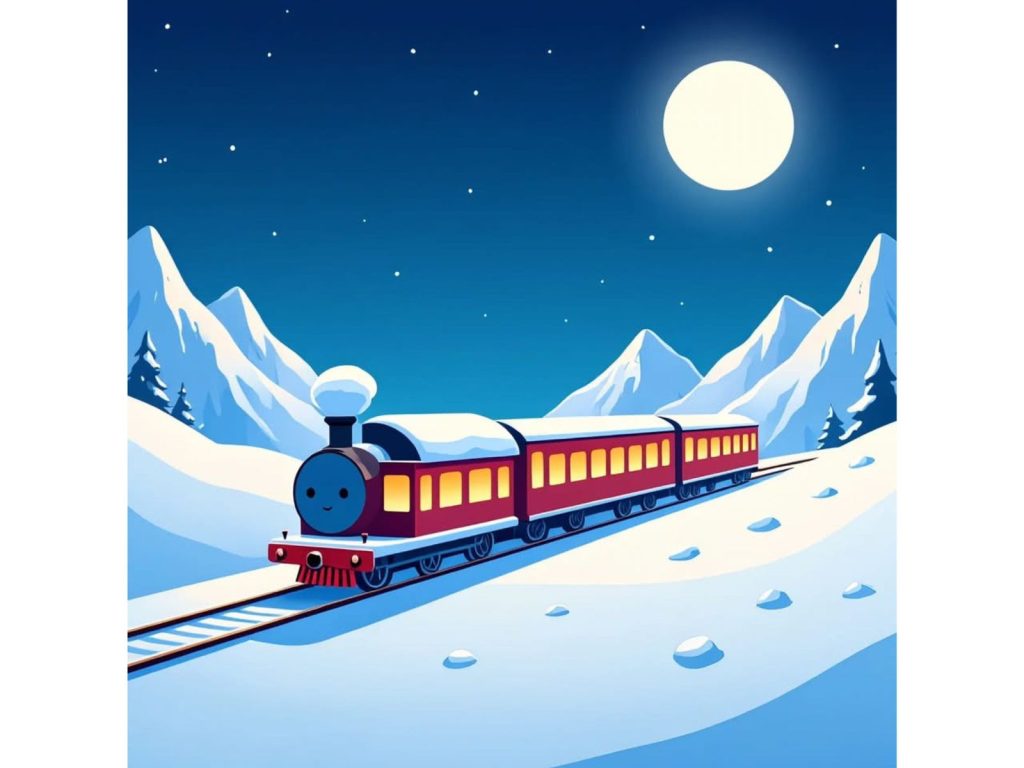 The Midnight Snow Train Bedtime Story for Kids
