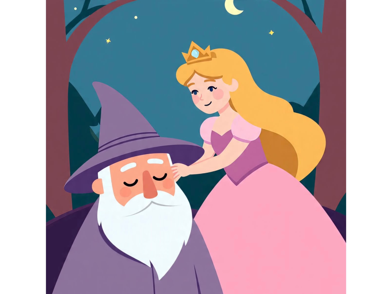 Princess and the Sleepy Wizard, A Bedtime Story for Kids
